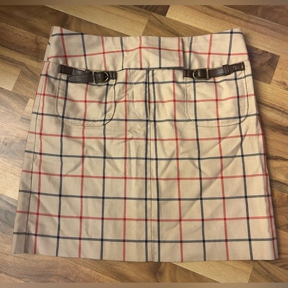 Plaid Skirt with Belt Accents - Picture 5 of 6